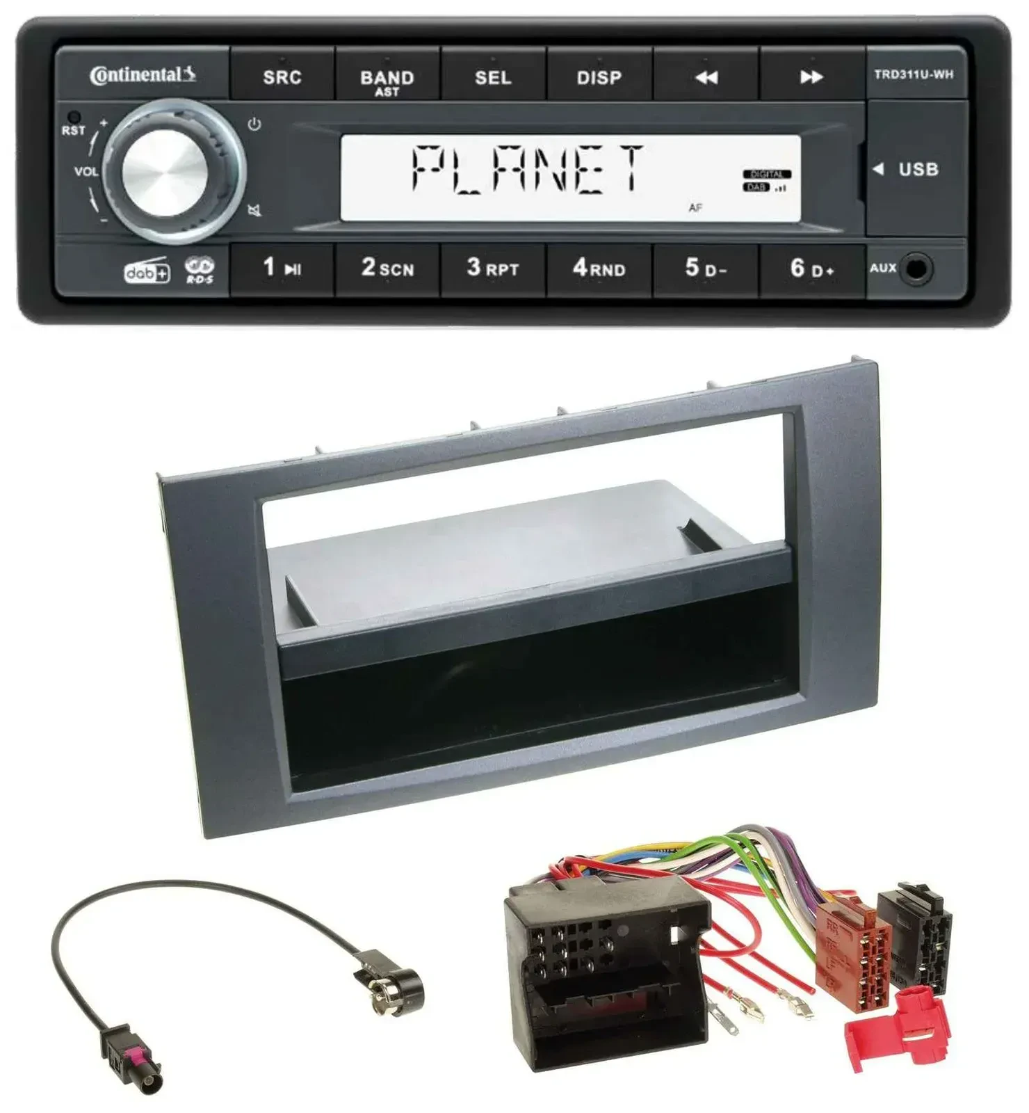 Continental MP3 AUX USB DAB 1DIN Autoradio für Ford Fusion Kuga Transit 05-12 an