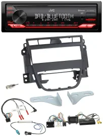 Автомагнитола JVC Bluetooth USB DAB для Opel Meriva B (с 2010) с поддержкой управления на руле