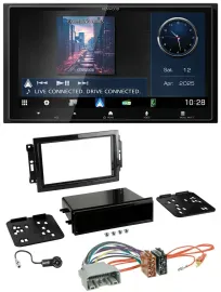 Автомагнитола для Chrysler 300C, Dodge Caliber, Jeep Kenwood 2DIN, Bluetooth, USB, DAB, MP3