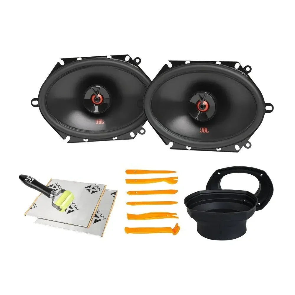 JBL Club 8622F 60W 6x8" 2-Way Car Speakers w/ NVX Complete Speaker Install Kit