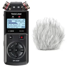 Tascam DR-05XP Audio-Recorder Aufnahmegerät mit keepdrum Windschutz
