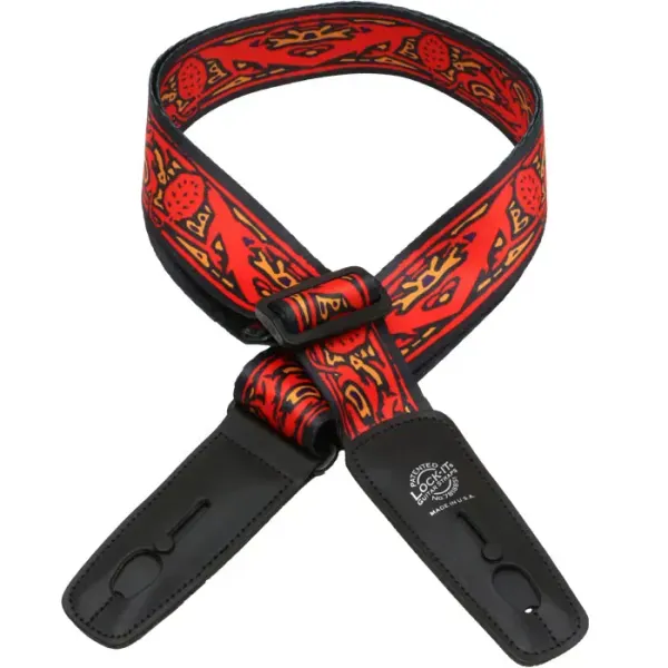 Ремень для гитары Lock-It Straps LIS-037-BM-7 Bob Masse Red Thistles