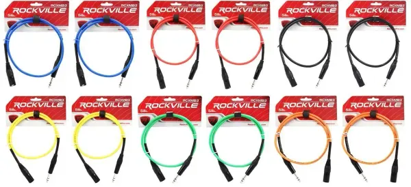 Коммутационный кабель Rockville RCXMB3 Multicolor 0.9 м (12 штук)