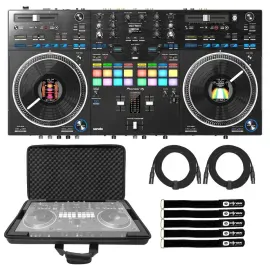 DJ-контроллер с джогом Pioneer DDJ-REV7 Black с аксессуарами