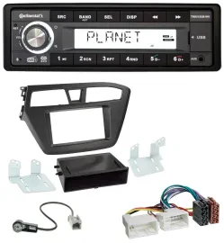 Continental USB 1DIN AUX DAB MP3 Autoradio für Hyundai i20 (2014-2020)