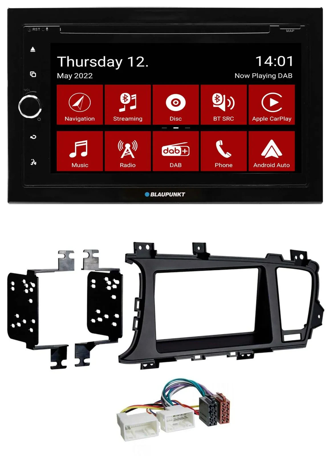 Автомагнитола для Kia Optima (с 2012) Blaupunkt 2DIN, MP3, DVD, Bluetooth, DAB, USB