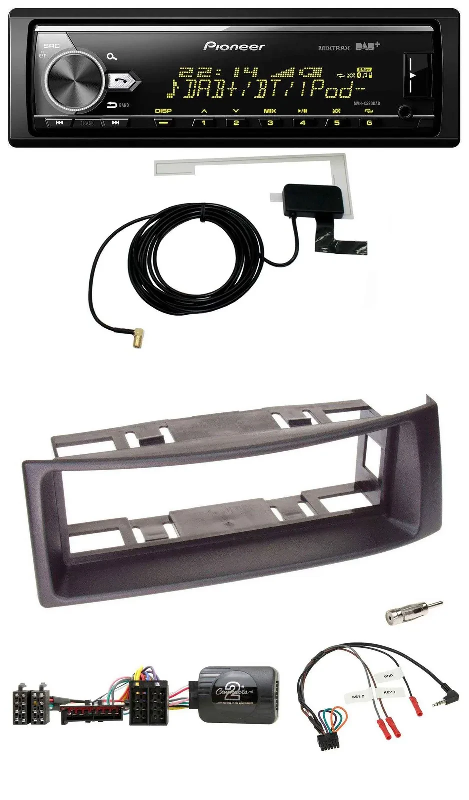 Автомагнитола для Renault Megane/Scenic (1996–2000) Pioneer Bluetooth, DAB, USB