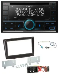 Автомагнитола Kenwood 2DIN, CD, DAB, USB, MP3, Bluetooth, для Fiat Doblo (с 2015), черная