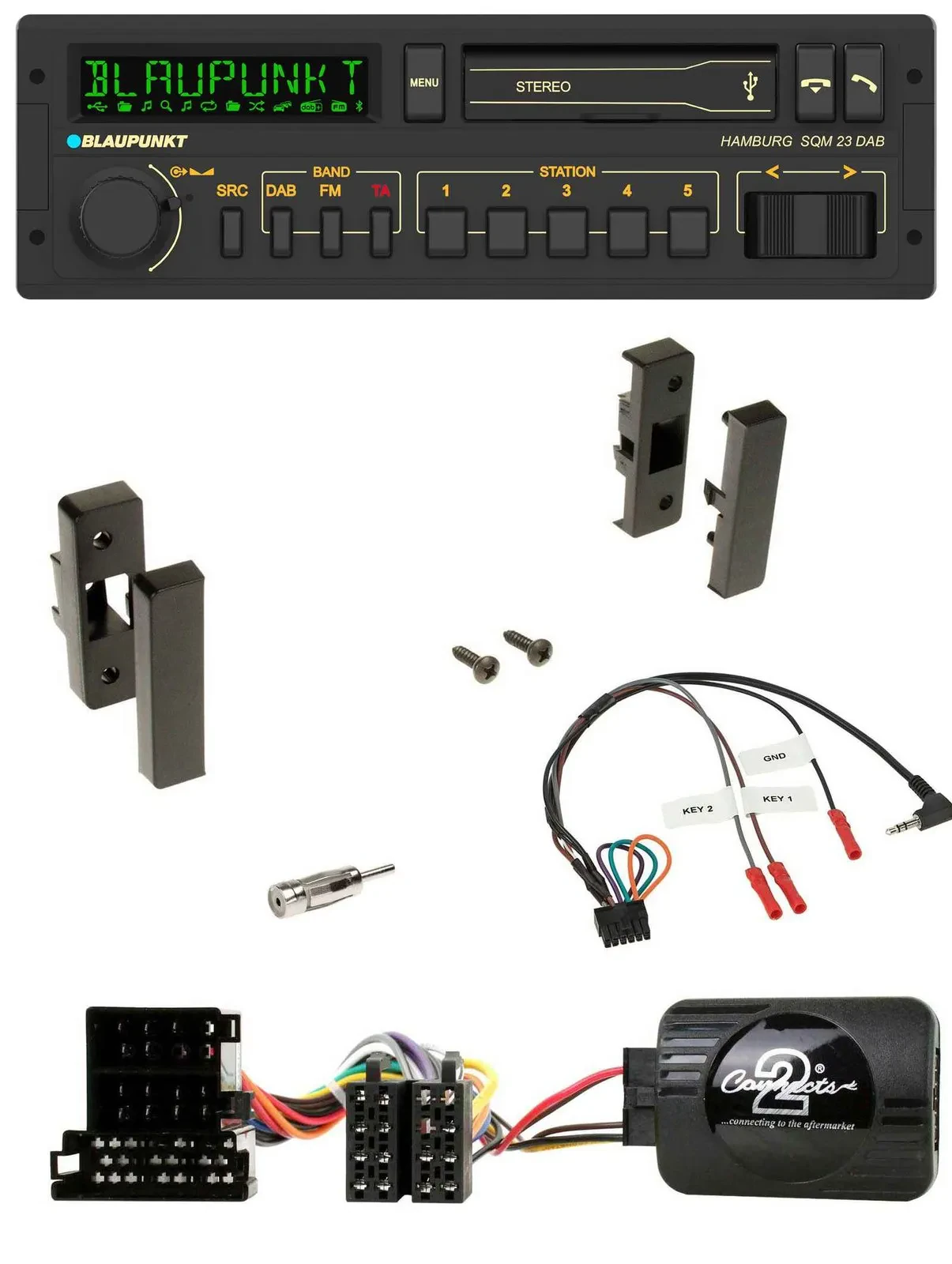 Blaupunkt USB DAB Bluetooth Lenkrad Autoradio für Audi A3 8L 1996-2000
