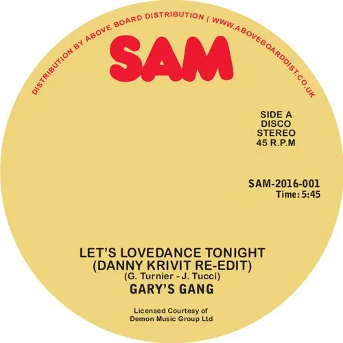 Виниловая пластинка Gary's Gang - Let's Lovedance Tonight (Danny Krivit Re-Edit) [New 12" Vinyl]