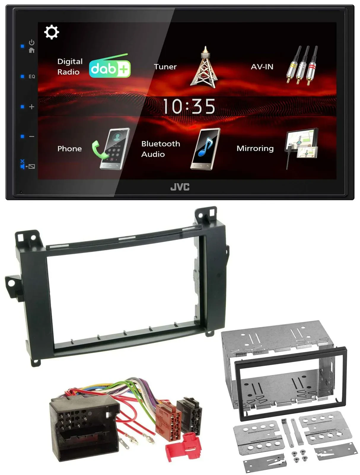 JVC USB Bluetooth MP3 DAB 2DIN Autoradio für Mercedes A-Klasse W169 C169
