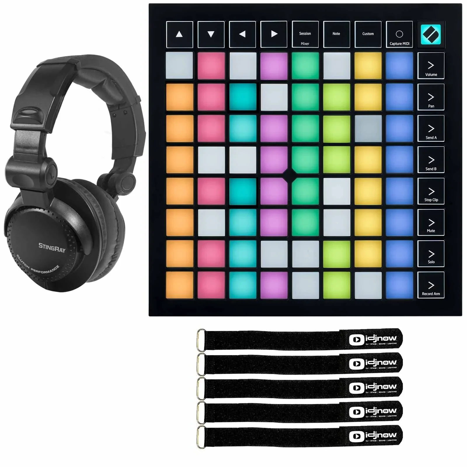 Novation Launchpad X Grid DJ Studio Controller for Ableton Live w Headphones
