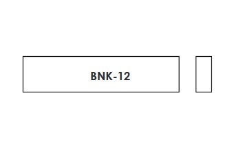BNK-12 Заготовка верхнего порожка для гитары, кость, Hosco