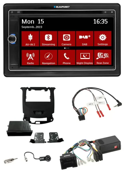 Blaupunkt Lenkrad DAB TMC 2DIN USB Bluetooth Navigation für Chevrolet Cruze ab 2