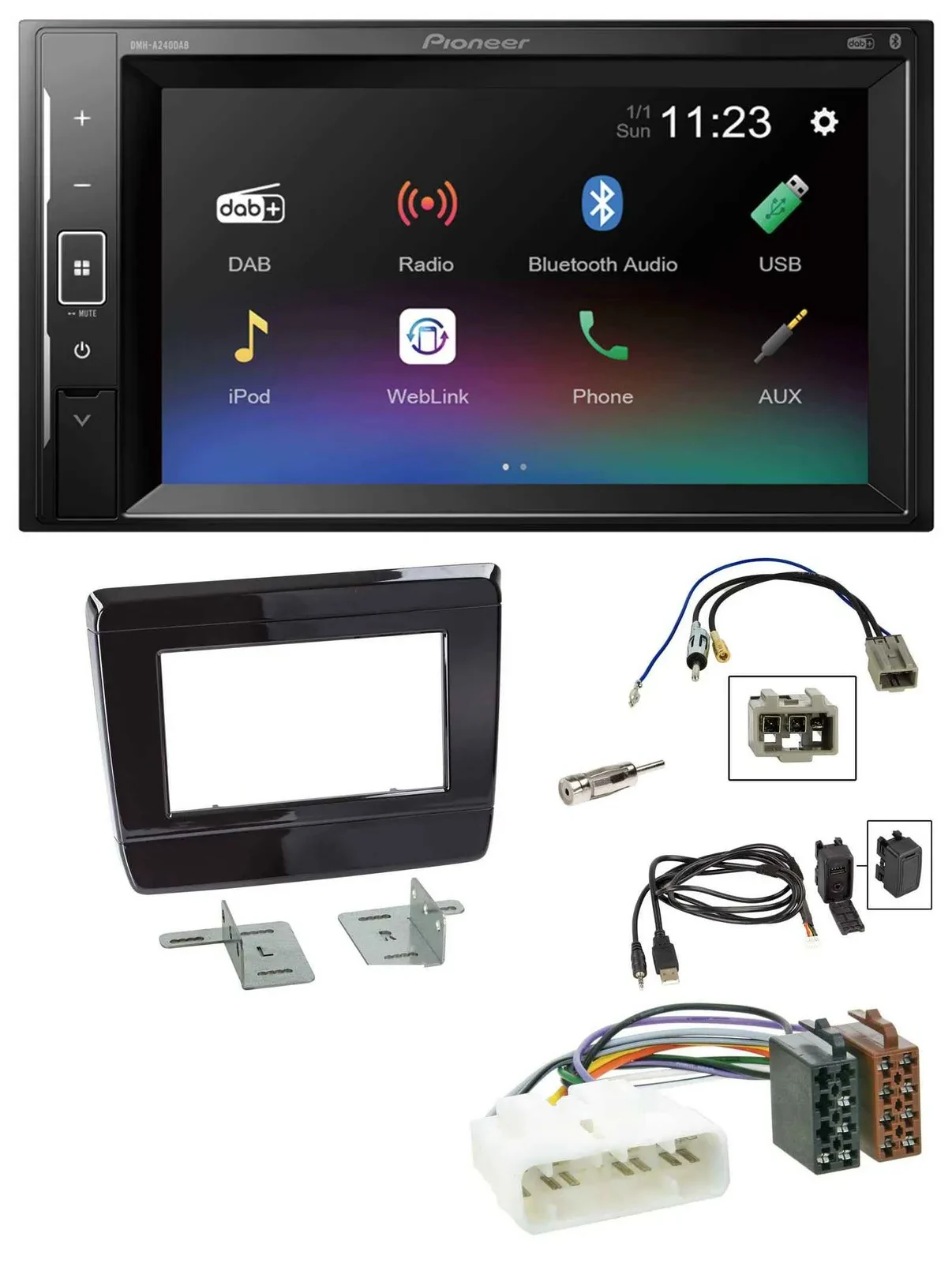 Pioneer DAB MP3 2DIN Bluetooth USB Autoradio für Isuzu D-Max 2020 2021 Klavierla