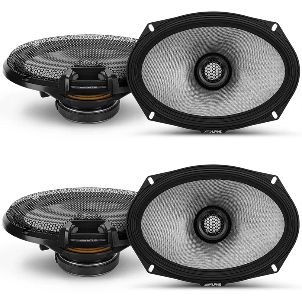 Alpine R2-S69 200W 6x9" Coaxial Car Speakers (2 Pairs) with Kit