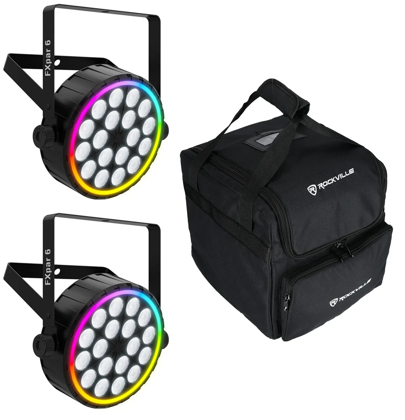 Прожектор CHAUVET DJ FXPAR 6 RGBW LED DMX (набор, 2 шт.) с сумкой RLB40