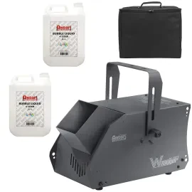 Antari Master W-101 Bubble Machine Wireless Remote Control w Fluid & Case Pack