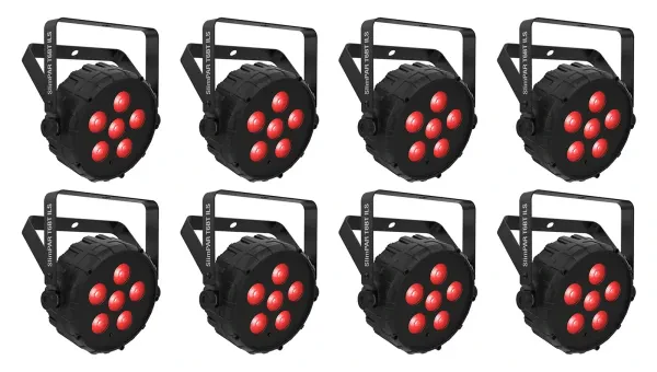 Прибор смены цвета Chauvet DJ SLIMPAR T6 BT ILS D-Fi USB DMX RGB LED (8 штук)