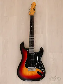 Электрогитара ESP 400 Series Vintage S-Style SSS Sunburst w/case Japan 1982