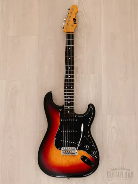 Электрогитара ESP 400 Series Vintage S-Style SSS Sunburst w/case Japan 1982