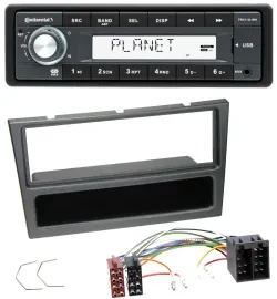 Continental USB MP3 AUX 1DIN Autoradio für Opel Corsa C Meriva Signum Vectra C 2