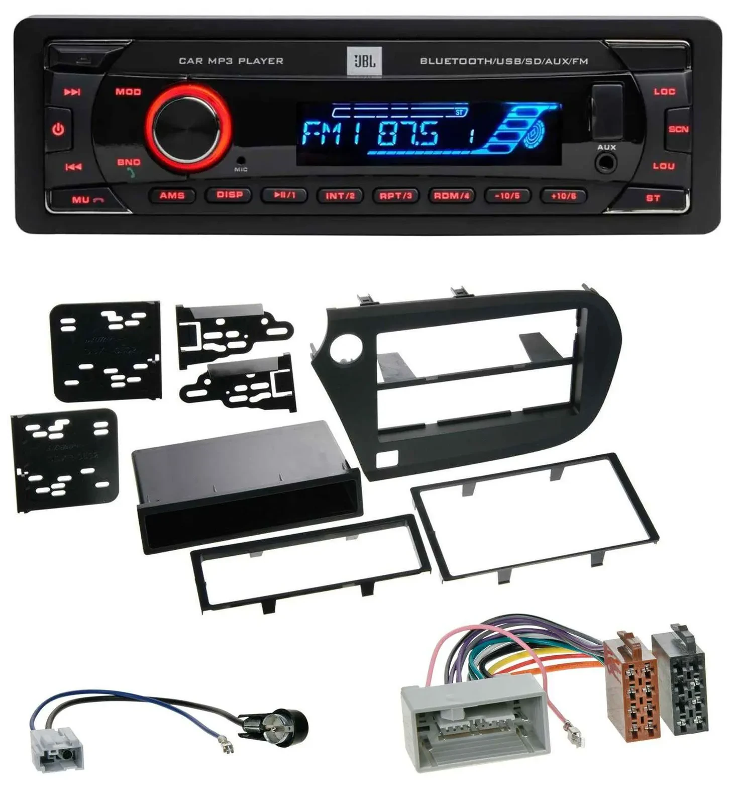 JBL AUX MP3 USB Bluetooth SD Autoradio für Honda Insight (ZE2, 2009-2013)