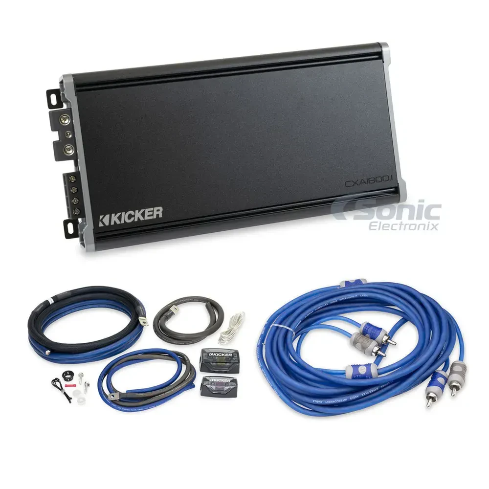 Усилитель мощности для автомобиля Kicker CXA1800.1 1-канальный Class-D 1800W (набор)