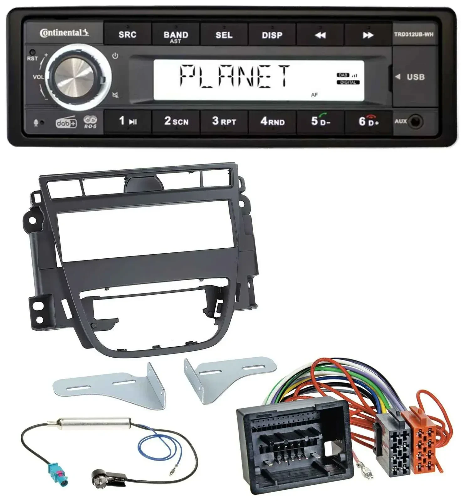 Continental USB 1DIN AUX DAB MP3 Autoradio für Opel Meriva B (ab 2010)