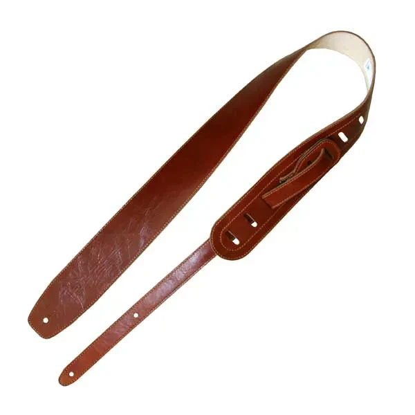 Ремень для электрогитары AMC РГЭ4.2Л кожаный, 77 мм, лакированный