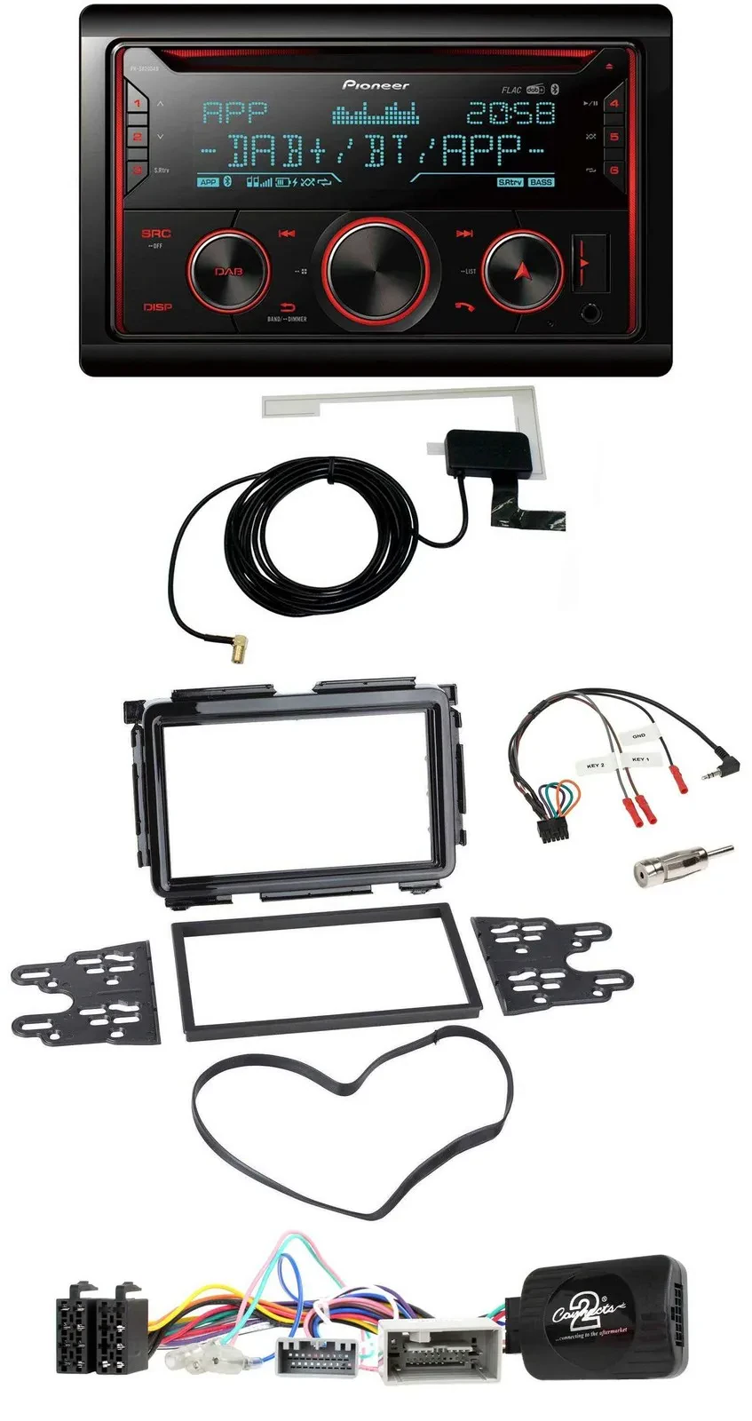 Pioneer 2DIN Lenkrad DAB USB CD Bluetooth Autoradio für Honda HR-V RU ab 2015 sc