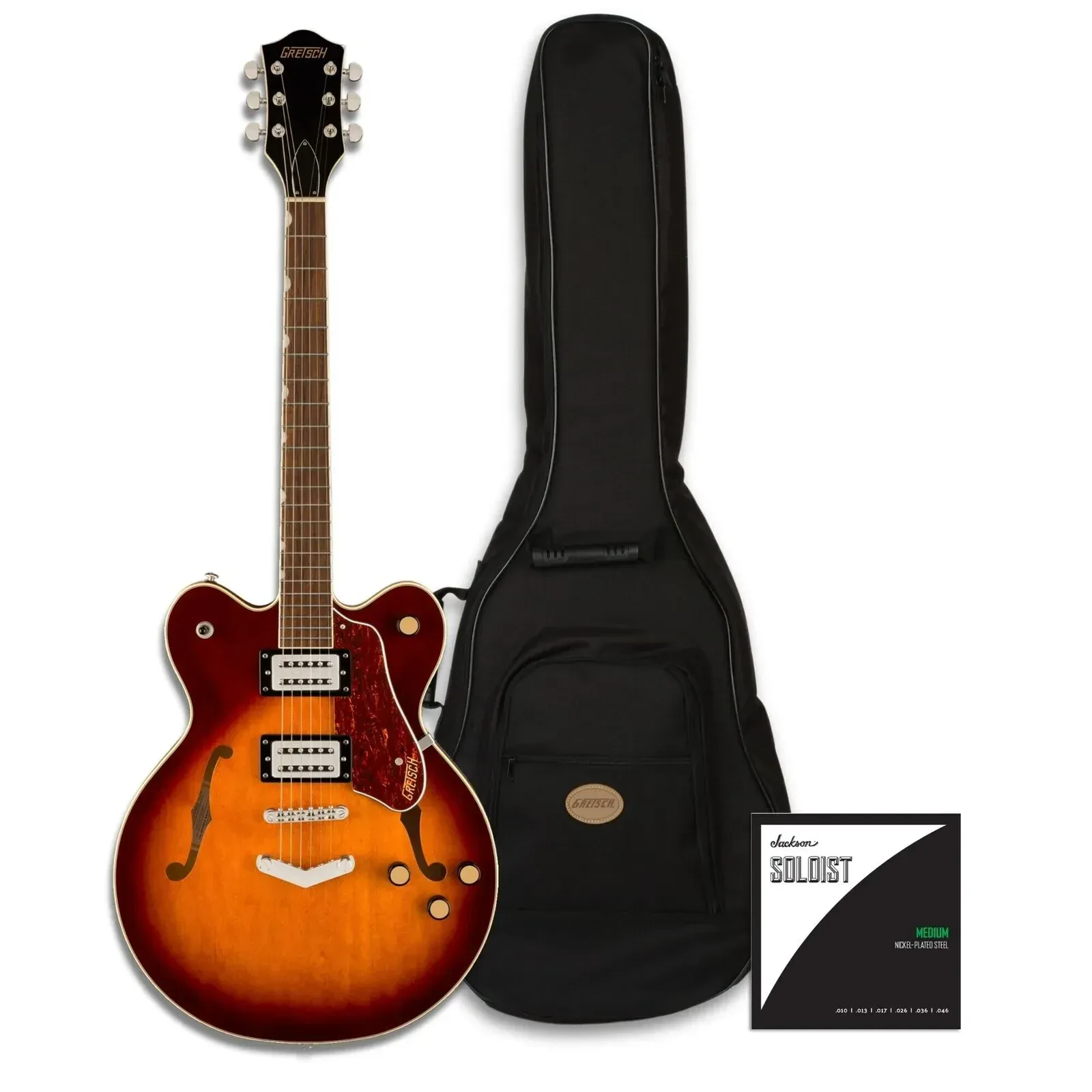 Gretsch G2420T Streamliner Hollow Body Electric Guitar Robusto Burst Bundle