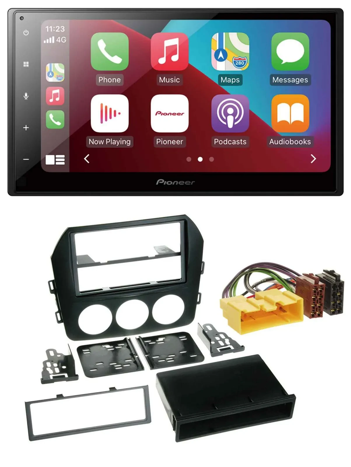 Pioneer USB MP3 DAB 2DIN Bluetooth Autoradio für Mazda MX 5 (NC, ab 2008)