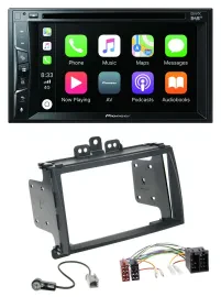 Автомагнитола для Hyundai i20 (2009–2012) Pioneer 2DIN MP3/USB/DVD Bluetooth DAB, черный
