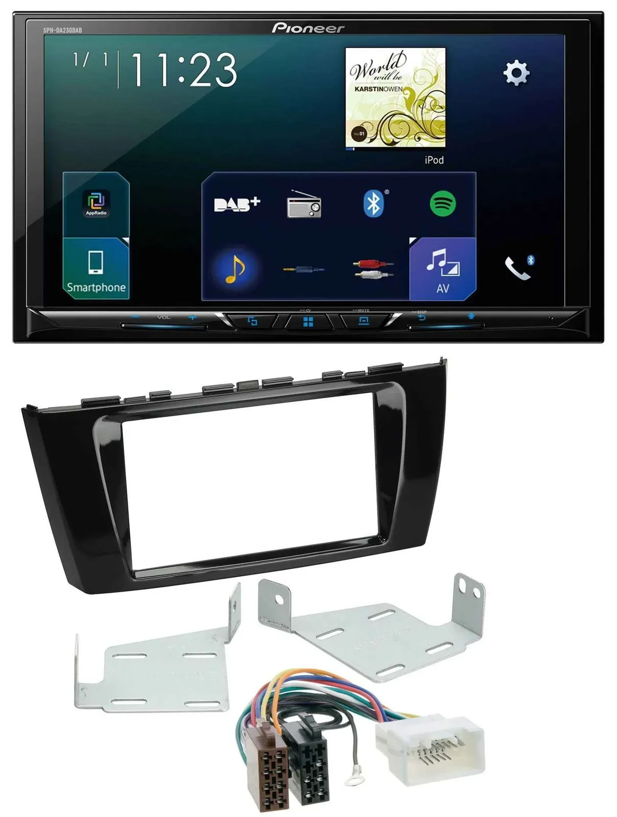 Pioneer MP3 Bluetooth USB 2DIN DAB Autoradio für Mitsubishi Mirage SpaceStar ab