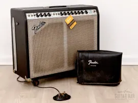 1973 Fender Twin Reverb Silverface Vintage Tube Amp, Serviced w/ Hangtag, Cover