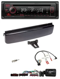 Kenwood Lenkrad CD USB Bluetooth DAB Autoradio für Ford Mondeo Focus piano-schwa