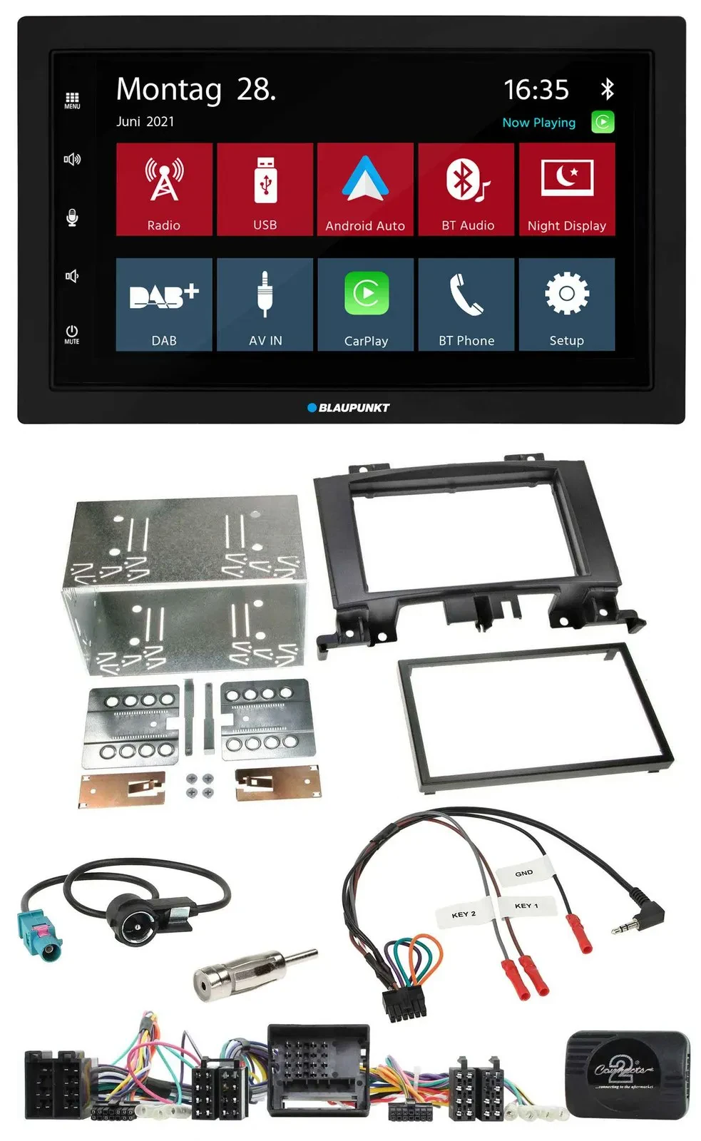 Blaupunkt Lenkrad Bluetooth DAB 2DIN USB Autoradio für Mercedes Sprinter Audio 5