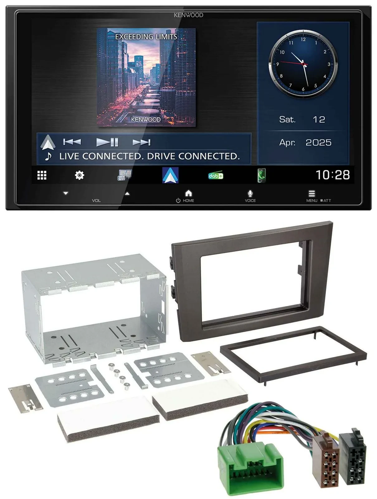 Kenwood Bluetooth 2DIN USB DAB MP3 Autoradio für Volvo XC 90 07-14 16 Pin