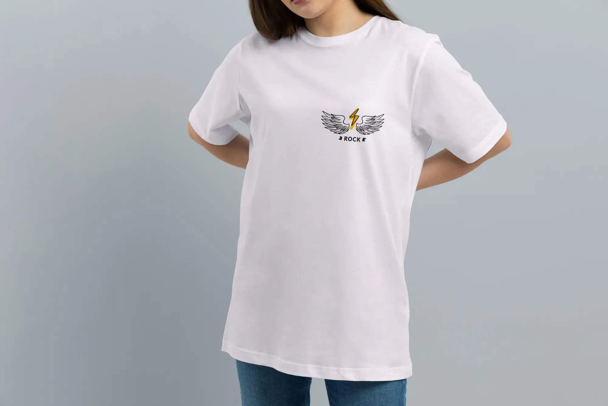 Футболка Popmerch MWXL104 "Lightning With Wings" белая, мужская, размер XL