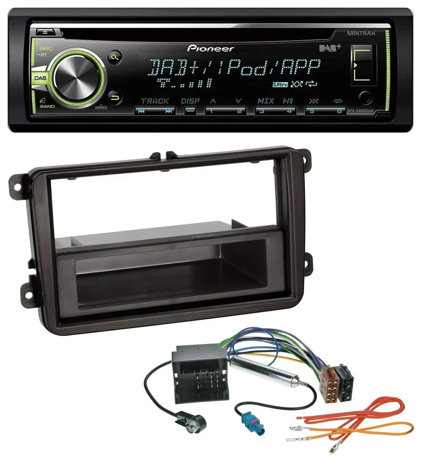 Автомагнитола для Seat Alhambra (с 2010), Leon (2009–2012), Toledo Pioneer DAB USB MP3 AUX CD