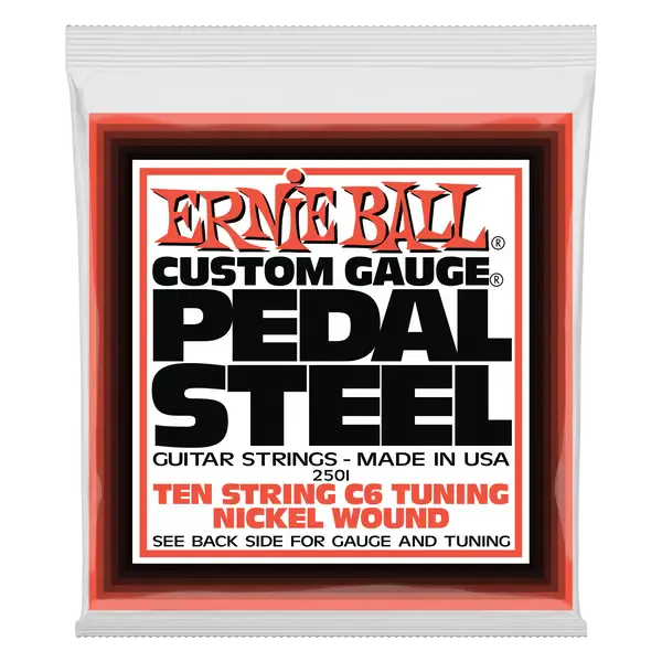 Струны для слайд-гитары Ernie Ball 2501 Nickel Wound 10-String C6 Tuning 12-66