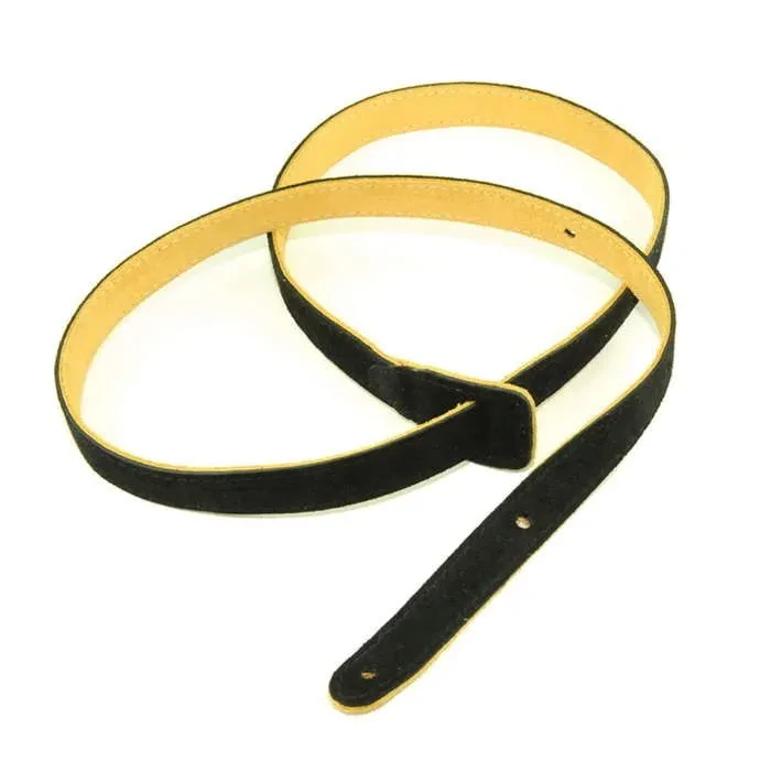 Ремень для мандолины Henry Heller Capri Suede Leather HMANS-BLK, кожа (замша), черный