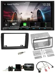 Kenwood Lenkrad 2DIN USB DAB Bluetooth Autoradio für Fiat Idea 06-12 schwarz