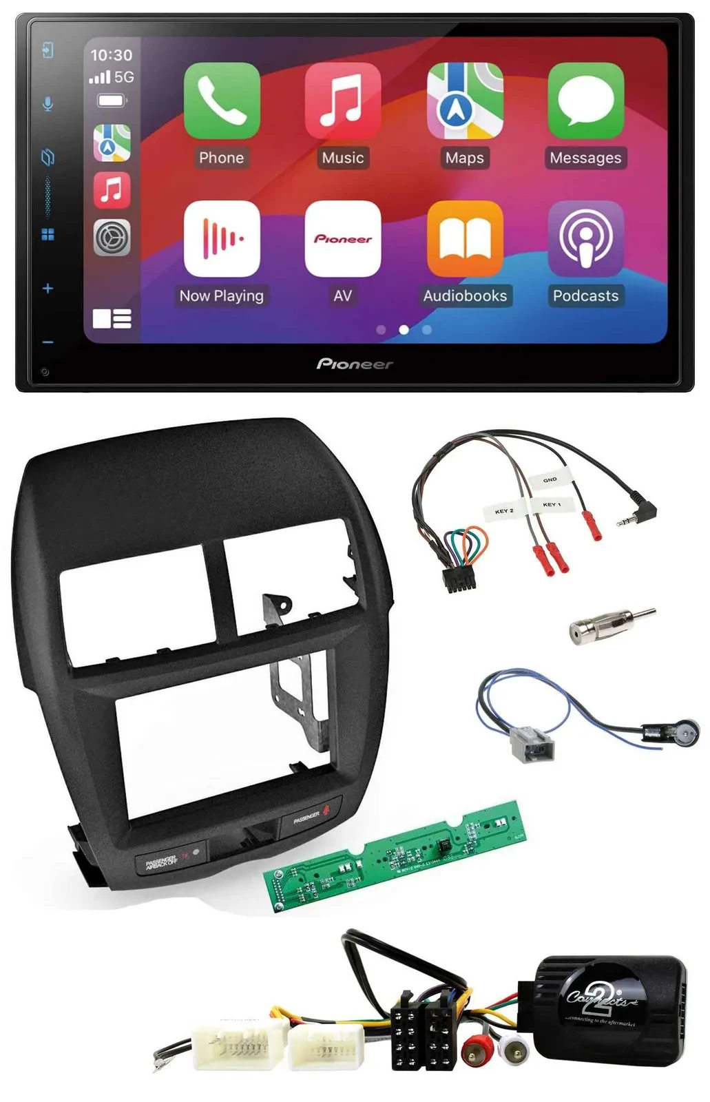 Pioneer DAB USB Lenkrad Bluetooth 2DIN Autoradio für Mitsubishi ASX 2010-2014