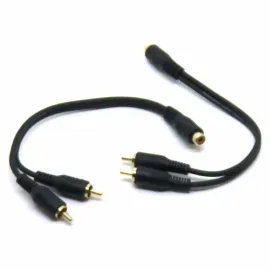 AIV Cinch-Y-Adapter 1 Buchse 2 Stecker 0,2 m gelb 1 Paar 630104 x