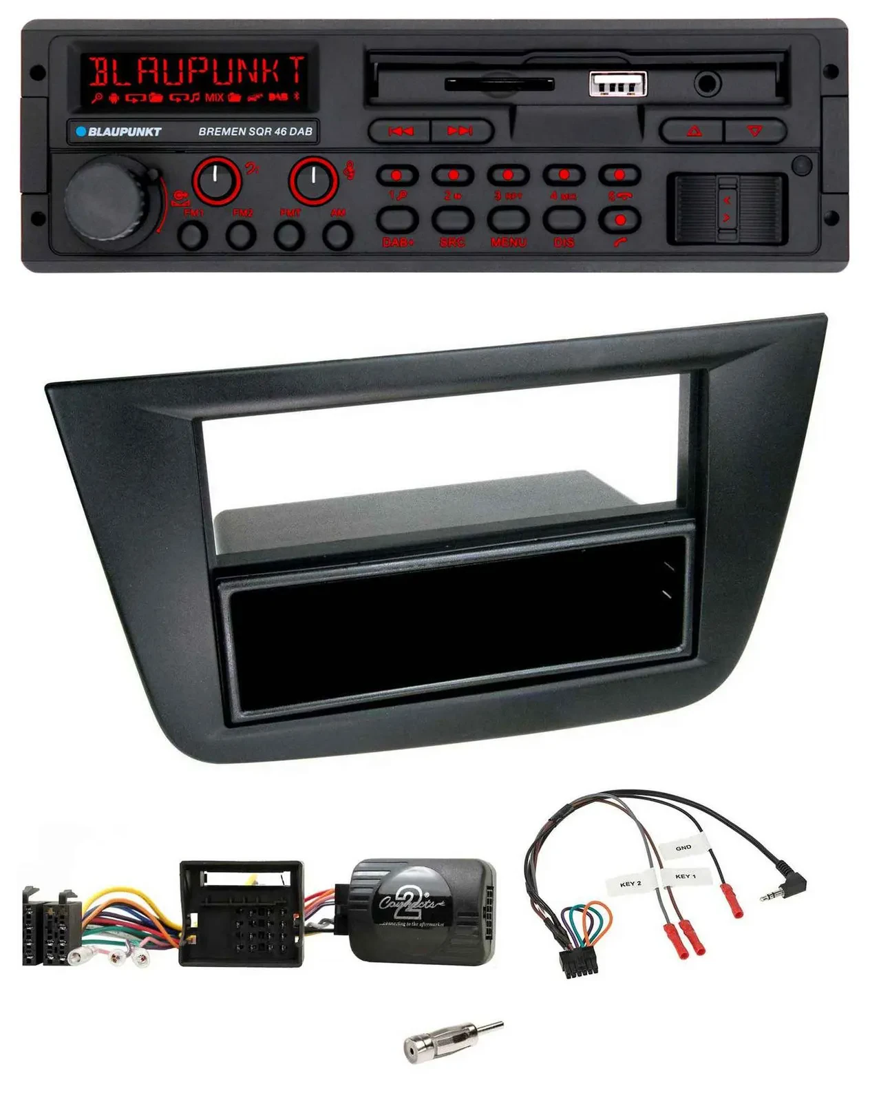 Blaupunkt SD Lenkrad USB Bluetooth DAB Autoradio für Seat Altea Toledo 2004-2009