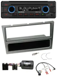 Blaupunkt Lenkrad MP3 CD Bluetooth USB Autoradio für Opel Corsa C 00-04 aluminiu