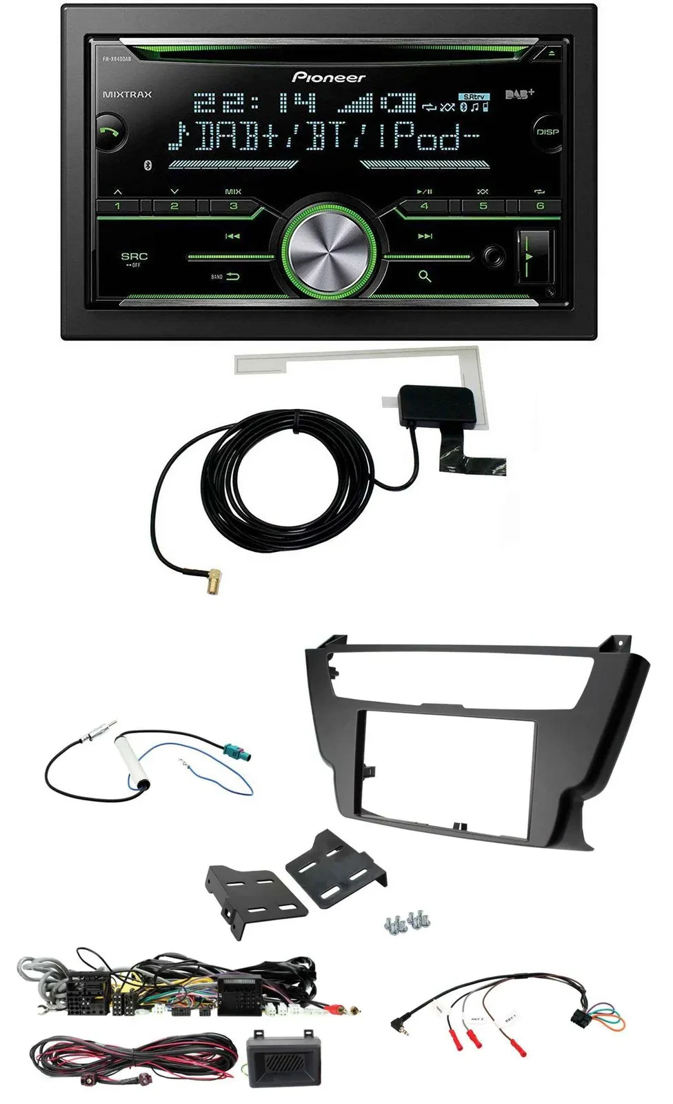 Pioneer CD USB Lenkrad Bluetooth 2DIN DAB Autoradio für BMW 3er 4er 2012-2016 oh