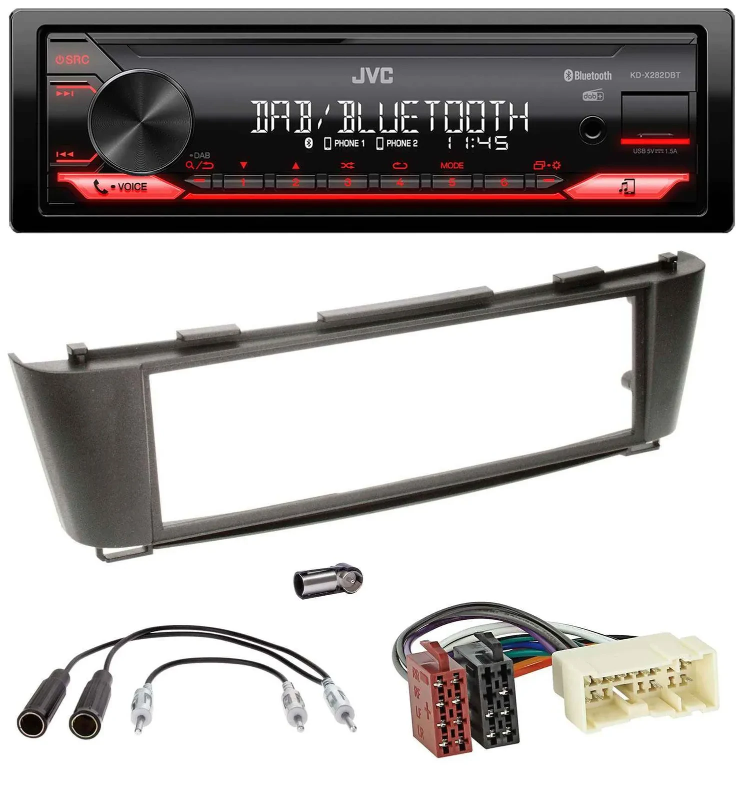 JVC Bluetooth USB DAB MP3 Autoradio für Nissan Almera (ab 2003)